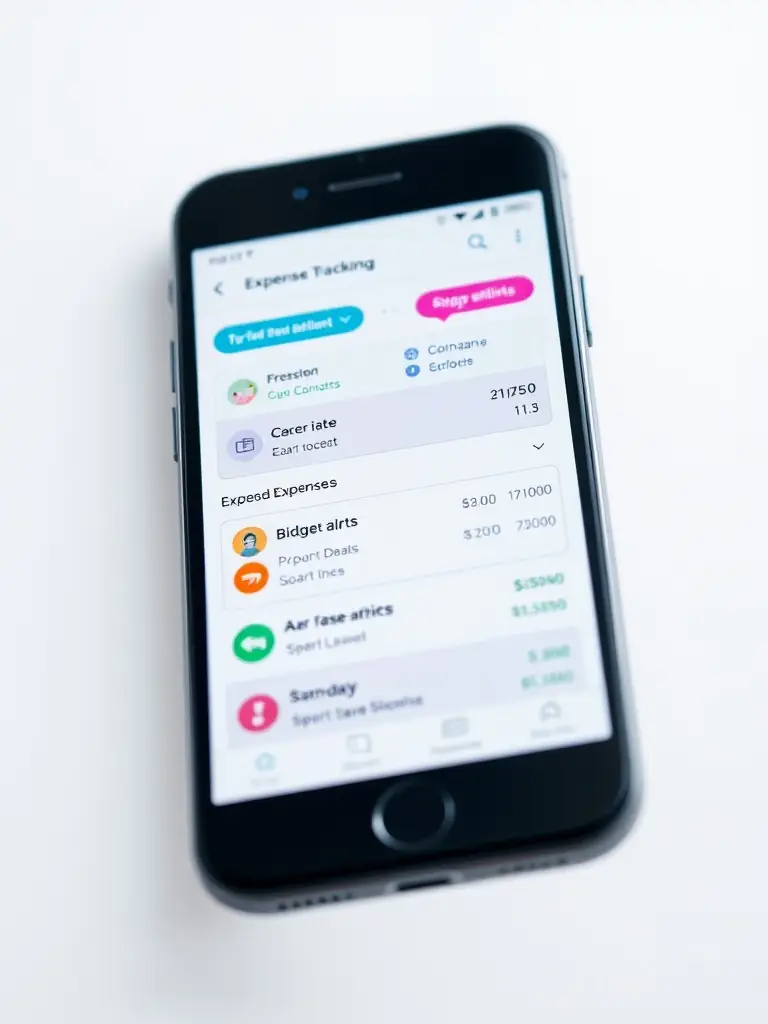 An image of the Bluewine app interface, emphasizing its budgeting and expense tracking tools, to demonstrate its financial management capabilities.